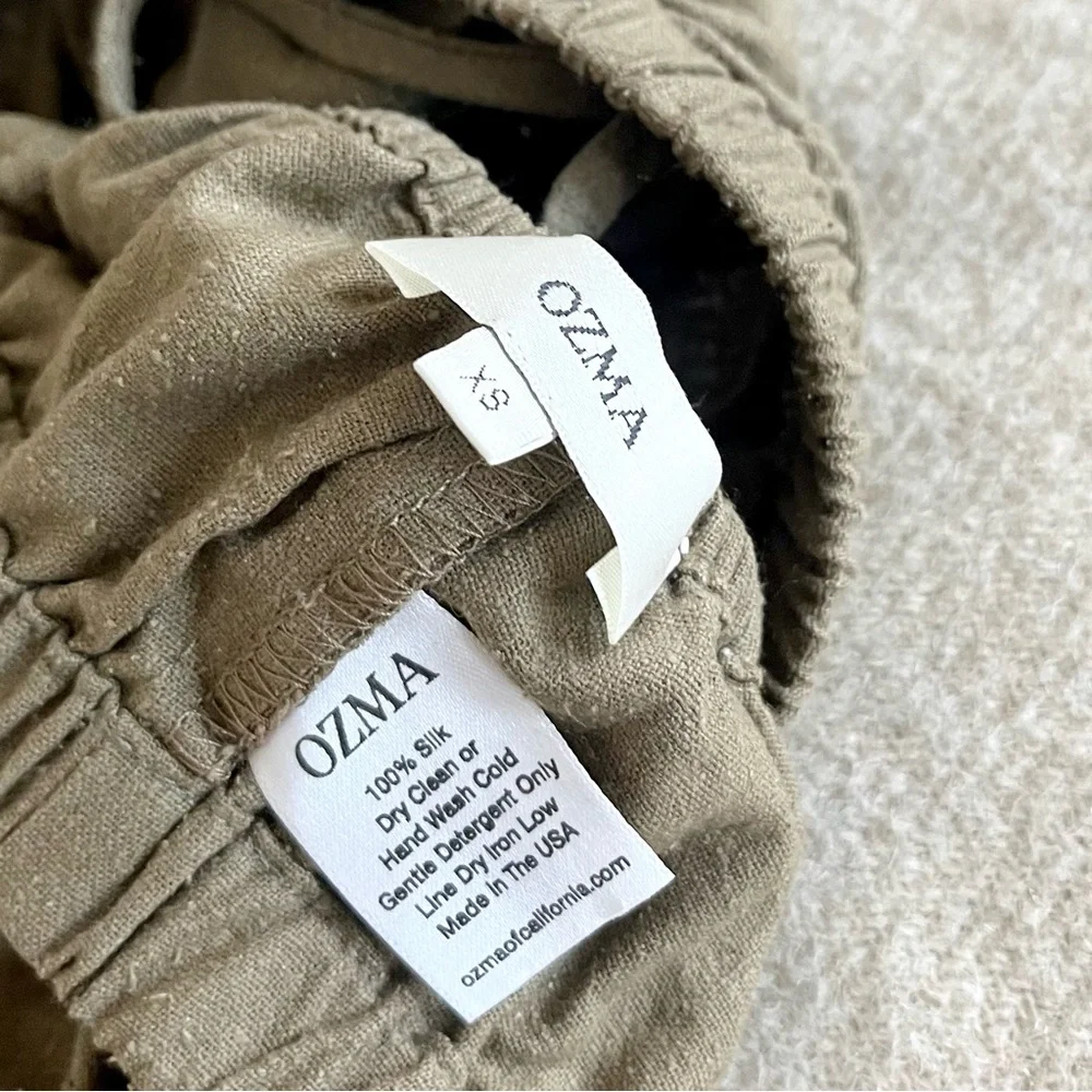 Ozma of California house bralette in olive silk noil - Picture 6 of 6